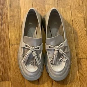 Tan Zara platform loafers 41
